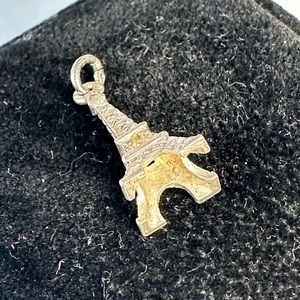 Small vintage silver Eiffel Tower charm